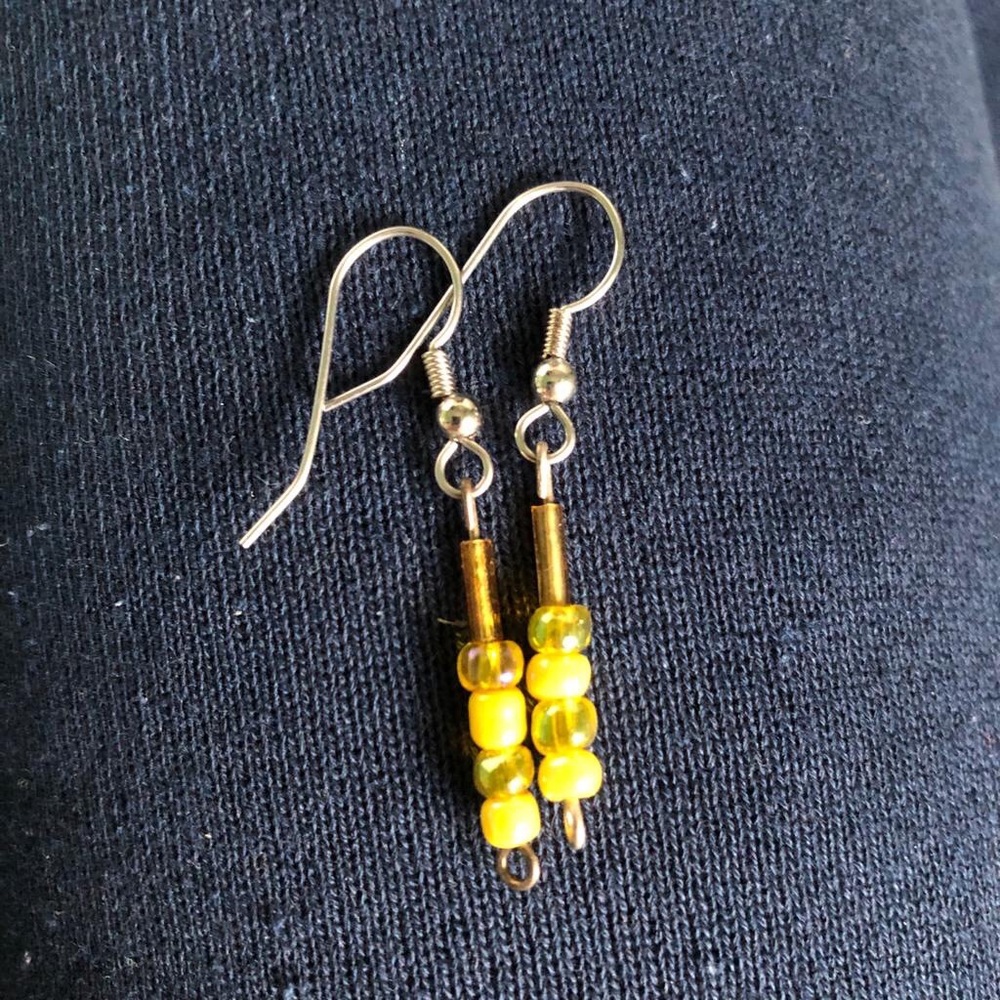 Yellow earrings